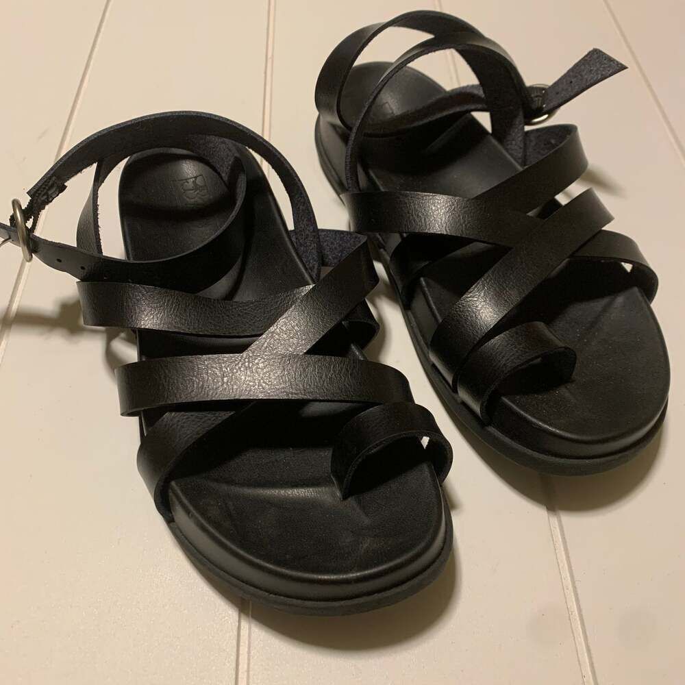 Roxy Ahri Black Multi-Strap Slingback Sandals